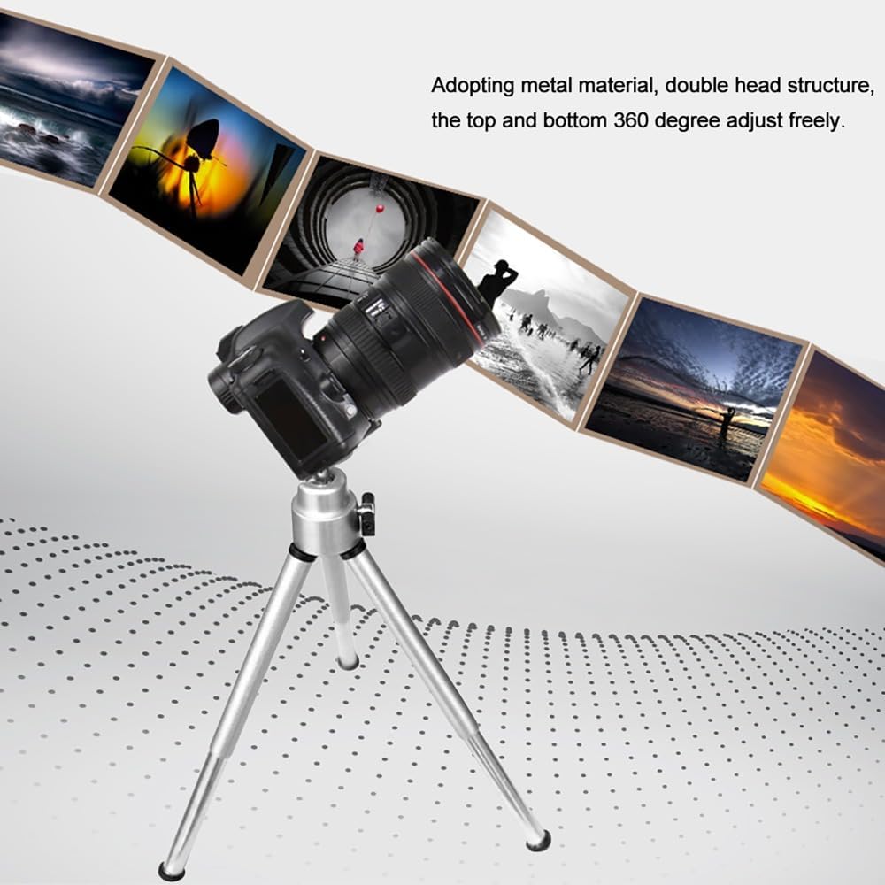 MOPFOL Mini Aluminum Alloy Flexible Tripod Stand Portable Bendable Legs Projector Holder with Ball Head for Camera