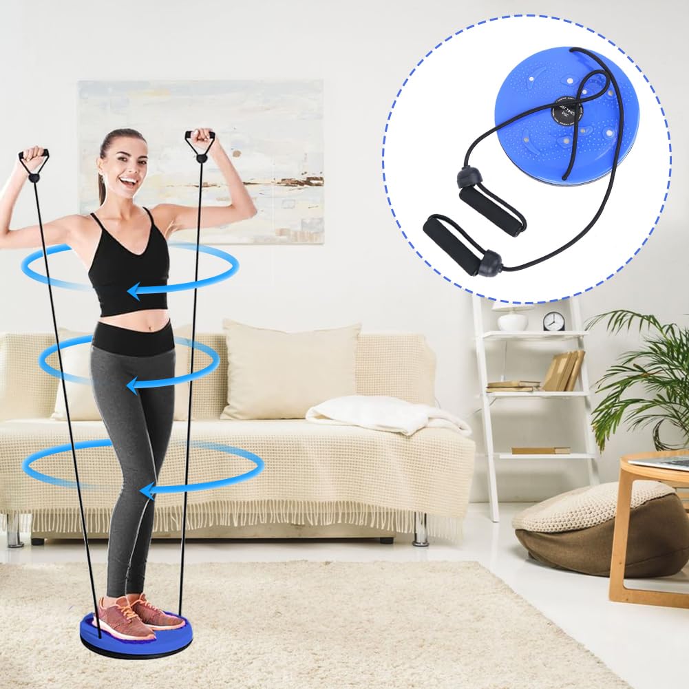 Twisting Waist Disc, Waist Sculptor Twister Board Core Twister Board Body Shaping Aerobic Exercise Fitness Machine Rotating Female Trainer Twist with Pull Rope for Home Office Slimming Foot Massage