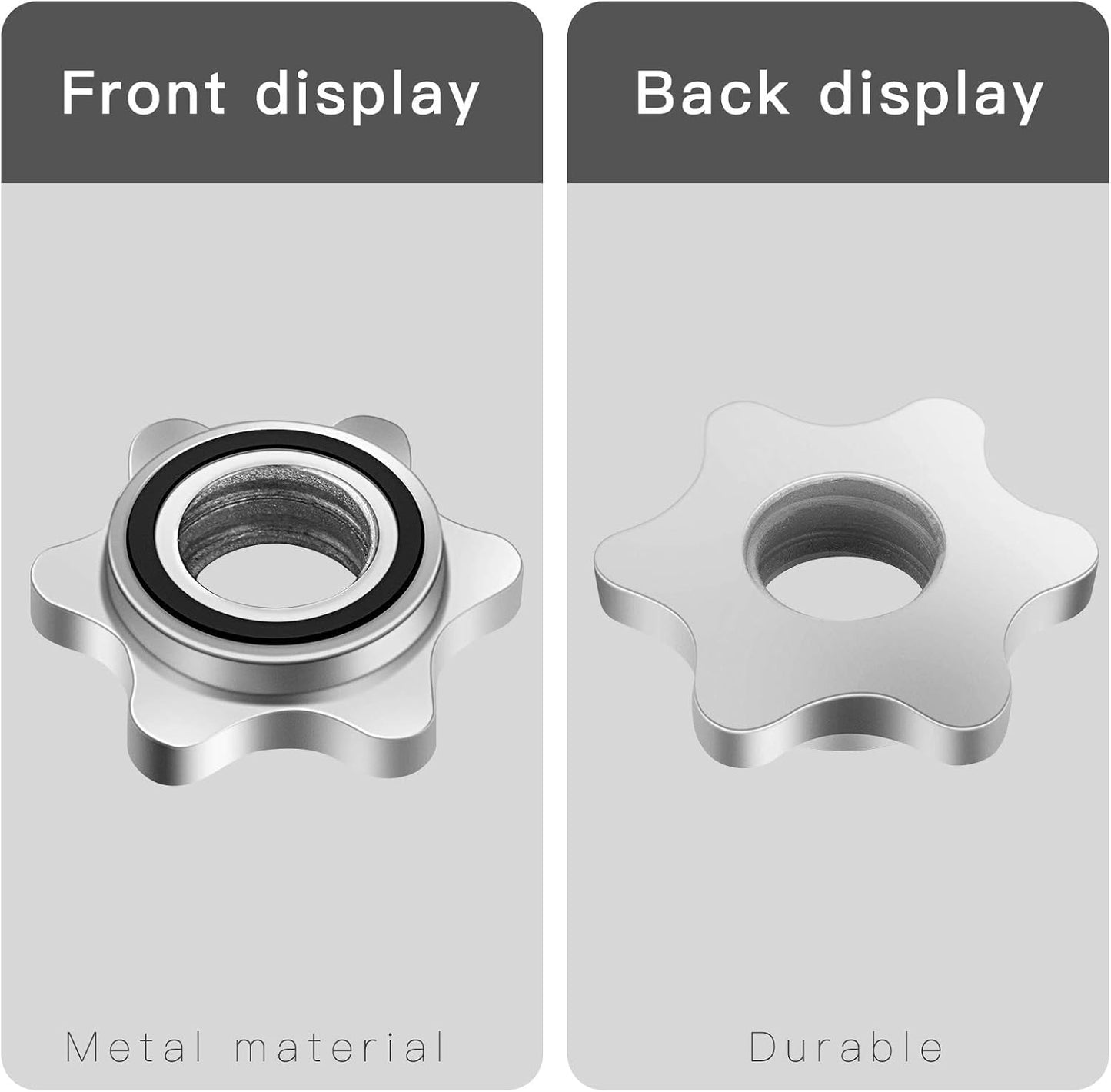 Lamoutor 2Pcs Anti-Slip Hex Nut Collar Screw for Barbell Dumbbell Weight Lifting 25mm+28mm