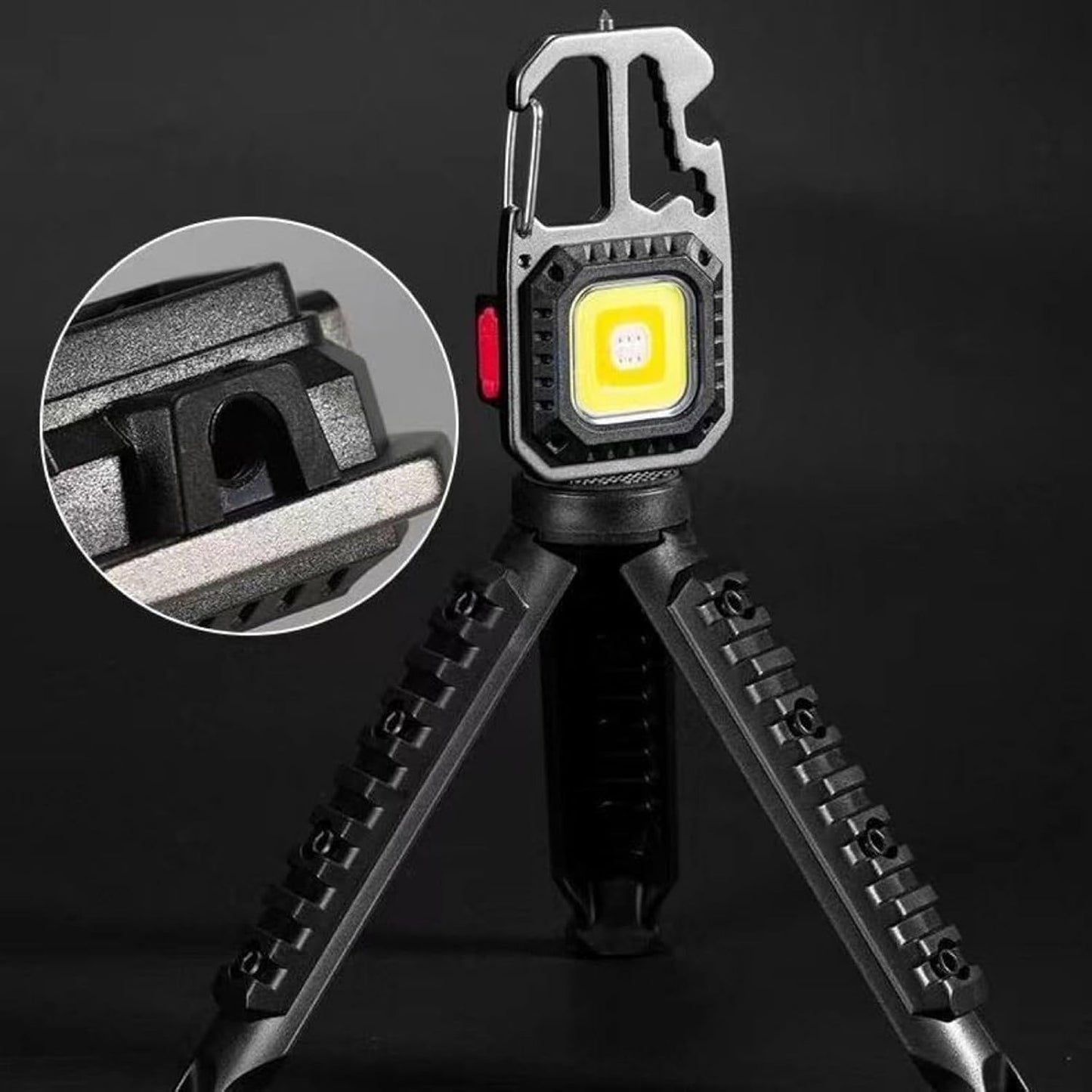 BUBEFSKD 2pcs Lightweight Camping Lamps Bracket Foldable LED Light Holder Pocket Keychain Flashlight Tripod for Outdoor