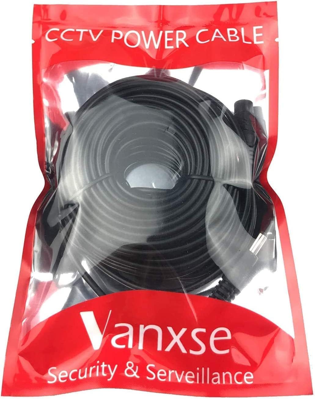 Vanxse 10Meters-33FT 12v 2.1x5.5mm Dc CCTV Power Extension Cable Power Cord for CCTV Security Camera WiFi IP