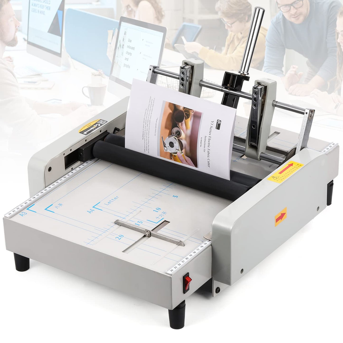 CGOLDENWALL Booklet Maker A3 Paper Folder Stapler Machine, MAX 11.7"×16.5" Book Binding Folding Saddle Stitch, for Factory School Home Church, Brochures Manuals Invitations