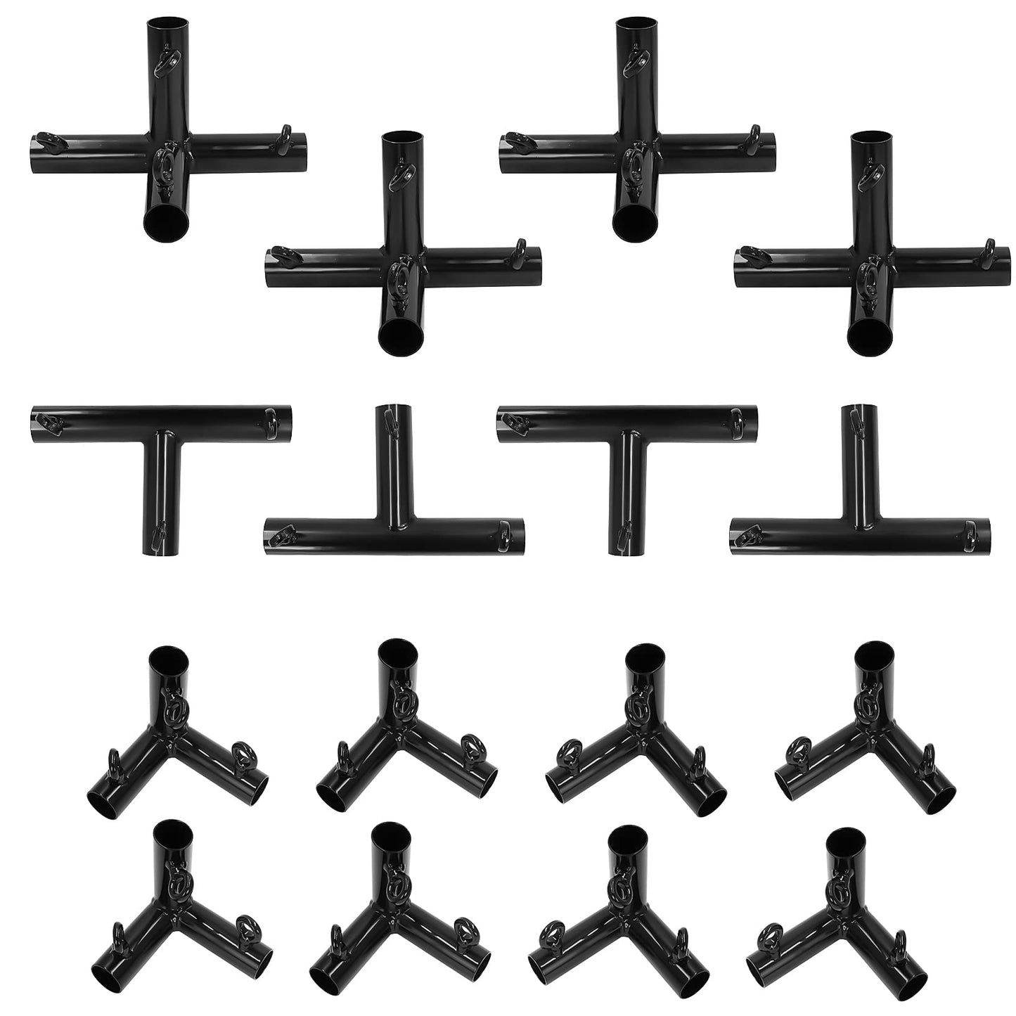 Aoneky 2 Inch Heavy Duty Steel Pipe Corner Connector Kit for 35FT Batting Cage Frame, Fittings for Baseball Softball Backyard Practice Structure
