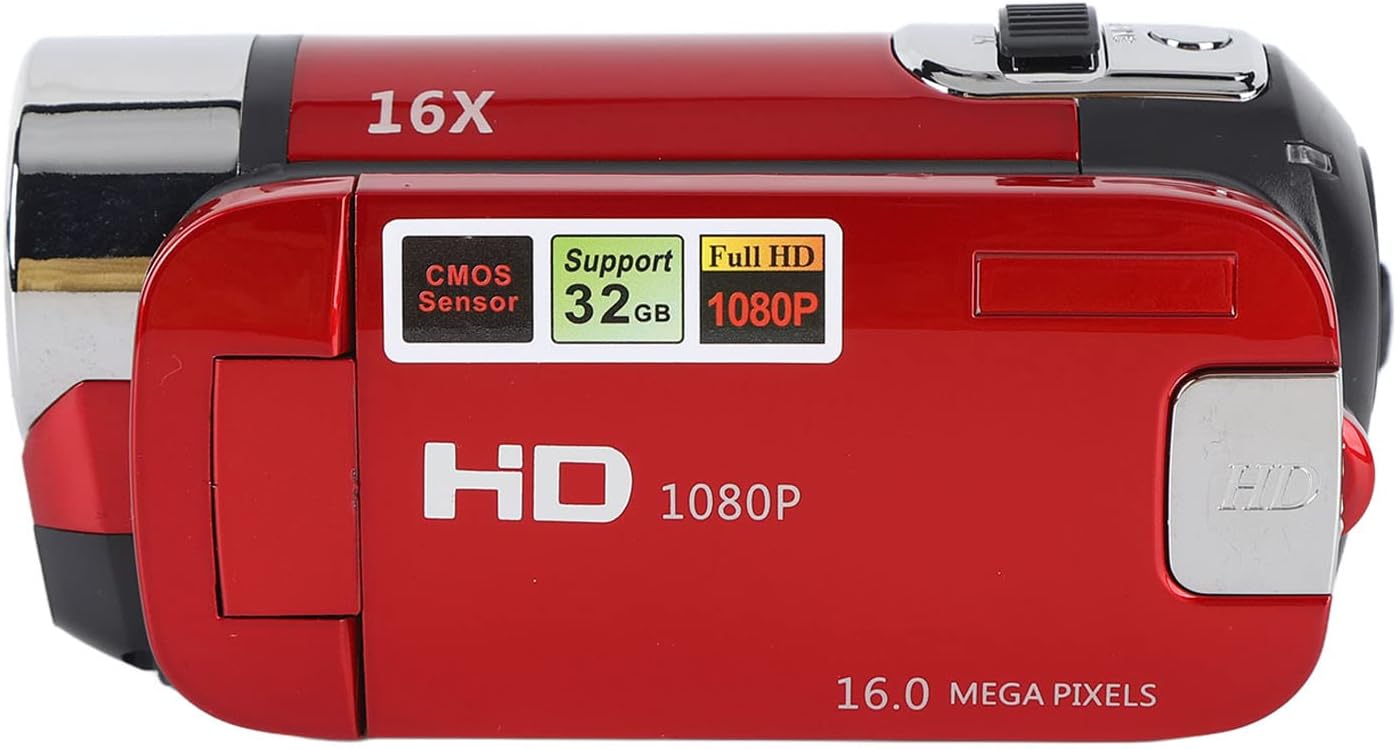 FOSA 1080P 16MP 16x 2.7in HD Camera Camcorder, DV Camera Digital Zoom Video Camera, TFT Rotatable Screen, Built