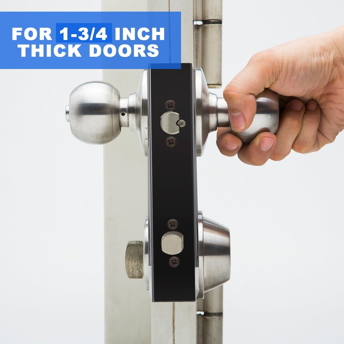 Ferraycle 1 Piece Stainless Steel Door Reinforcement Plate for 1-3/4" Thick Doors Deep Bronze Lock with Screws Reinforce and Repair Door Jamb Reinforcement for Home Bedroom