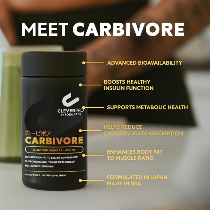 Carbivore Glucose Disposal Agent ??Supplement & Metabolism Booster??Supports Carbohydrate Metabolism, Converts Body Fat to Energy ??60 Capsules
