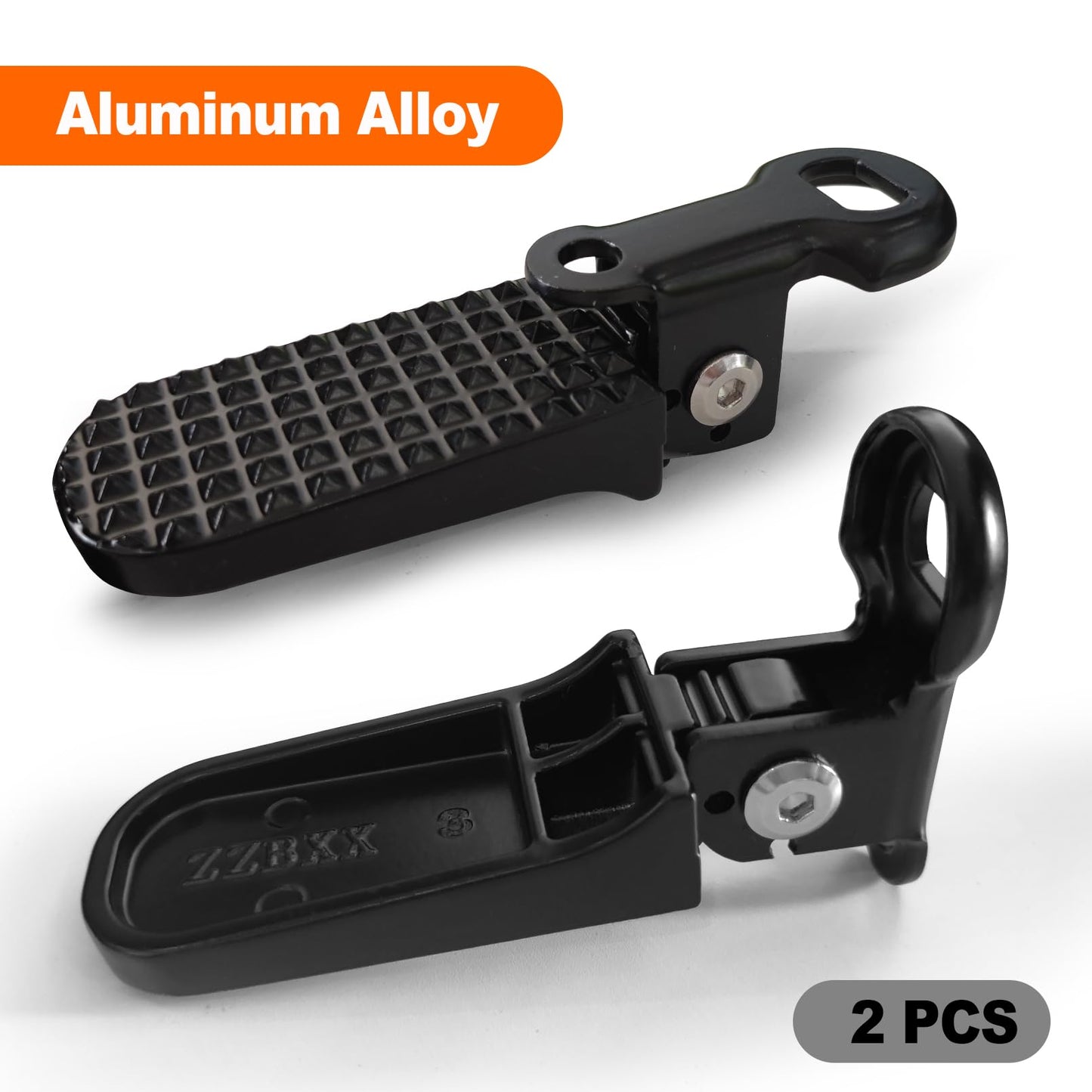 1 Pair Bike Rear Pedals,Mini Folding Bicycle Foot Pegs, Non-Slip Bicycle Footrests,Rear Seat Footrest Pedals for Mountain Bike E-Bike