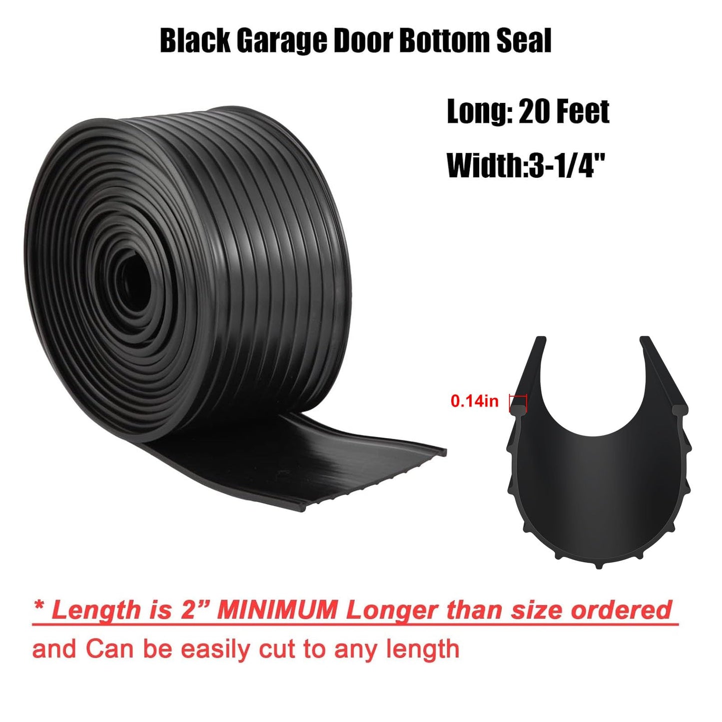 Replacement Wayne Dalton Garage Door Bottom Weather Seal 154448 (20 feet)