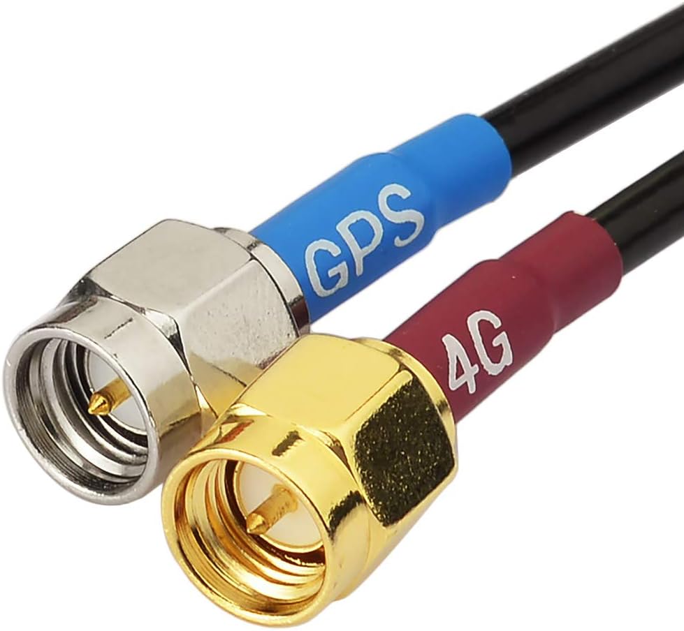 Superbat 4G 4G Vehicle GPS + LTE Magnetic Mount Combination Antenna with SMA Connector for GPS Navigation Head Unit Car