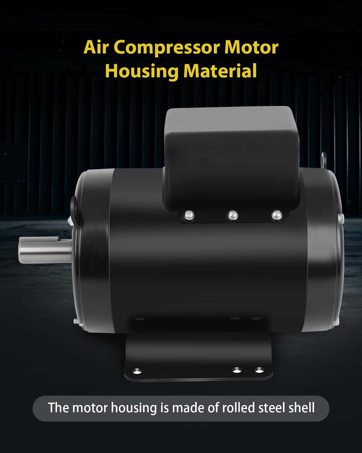 7.5 HP Air Compressor Motor Single Phase 184T Electric Motor 3450RPM 208V-230V 2Pole 1-1/8"Shaft Diameter CW/CCW ODP