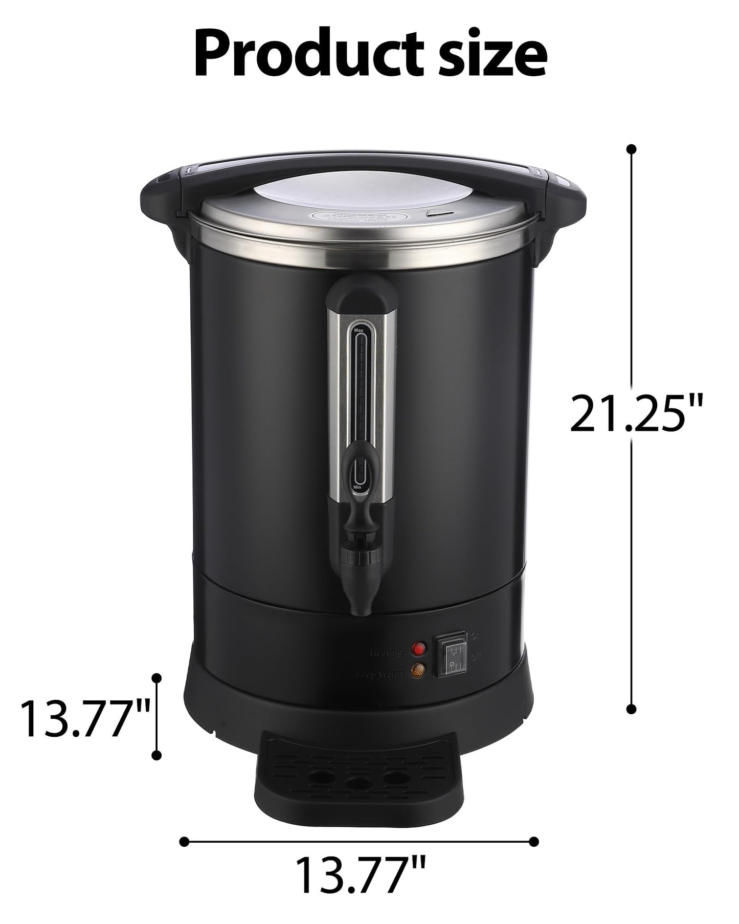 Commercial Coffee Maker 80 Cup, Double Layer Stainless Steel Coffee Urn 12 L/3.2 gal Electric Hot Beverage Dispenser Large Hot Water Dispenser Coffee Dispenser Hot Water Urn For Business Catering