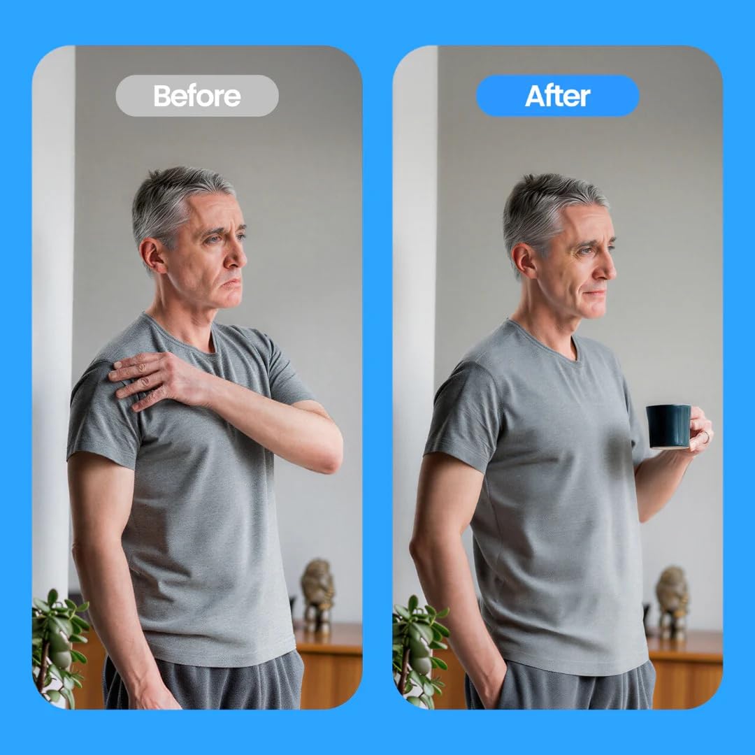 inflossom Shoulder Brace for Men & Women – Shoulder Compression Sleeve for Rotator Cuff Injuries, Frozen Shoulder & Tendonitis – Breathable Shoulder Support for Sports & Recovery – Fits Left or Right Arm (160-200 lbs)