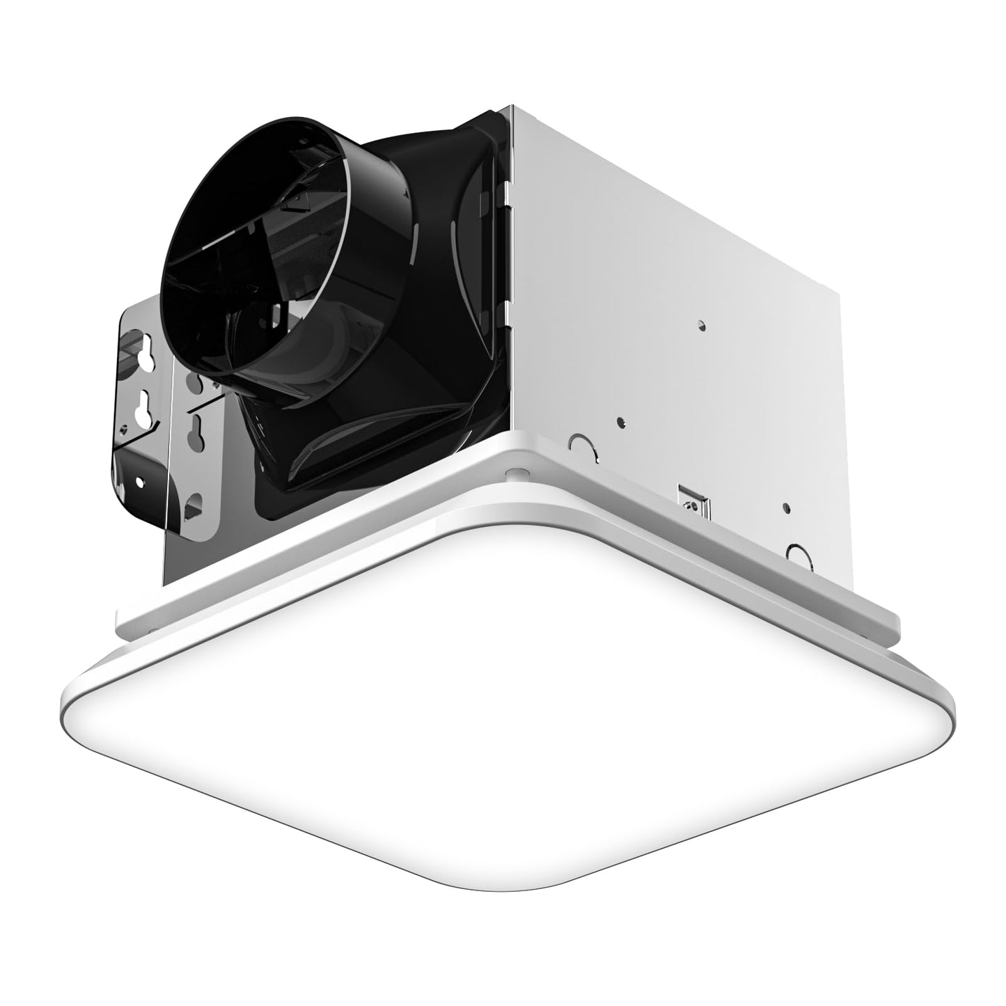 Fitop Bathroom Exhaust Fan with Light, 1.0 Sones 110 CFM 43W 1200LM Ceiling Mount Shower Ventilation Exhaust with Light, Bathroom Vent with Light, No attic installation required