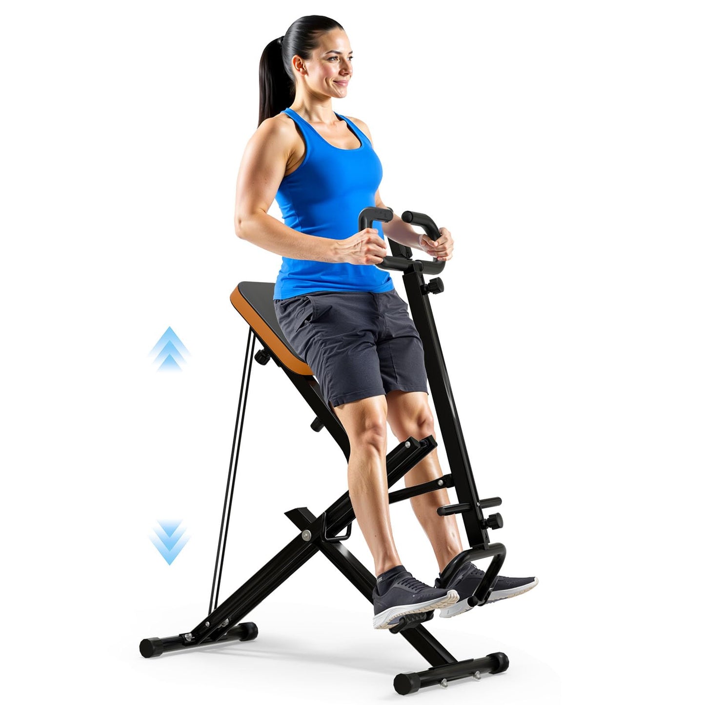 Canisflax Deep Squat Machine Trainer, Rowing Machine for Home, Easy Setup & Foldable Exercise Equipment with Adjustable Resistance, Glute Trainer Machine, Abs & Leg Home Workout Machine