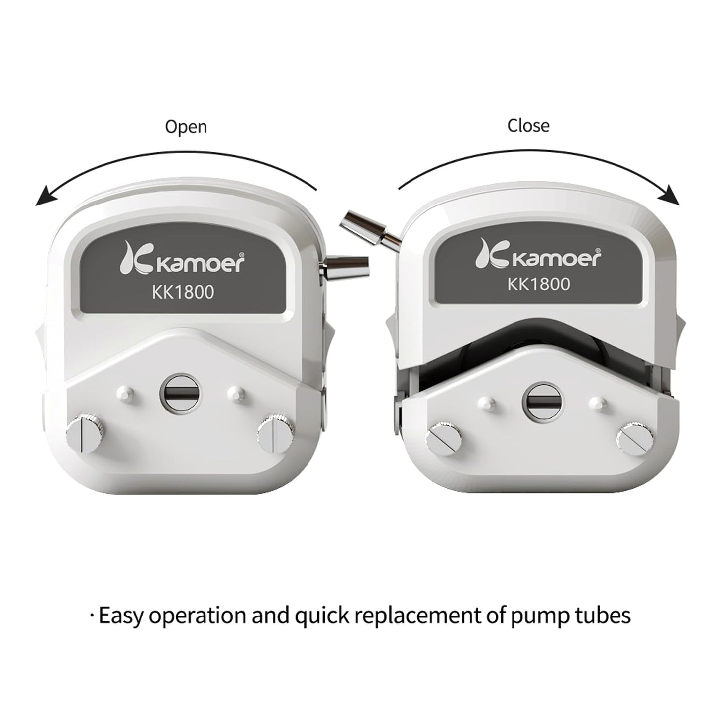 Kamoer UIP V2 Intelligent 0.1~1500ml/min high Flow peristaltic Pump with high-Precision Closed-Loop Stepper Motor 100V~240VAC dosing Pump Foot Switch (Double Head)