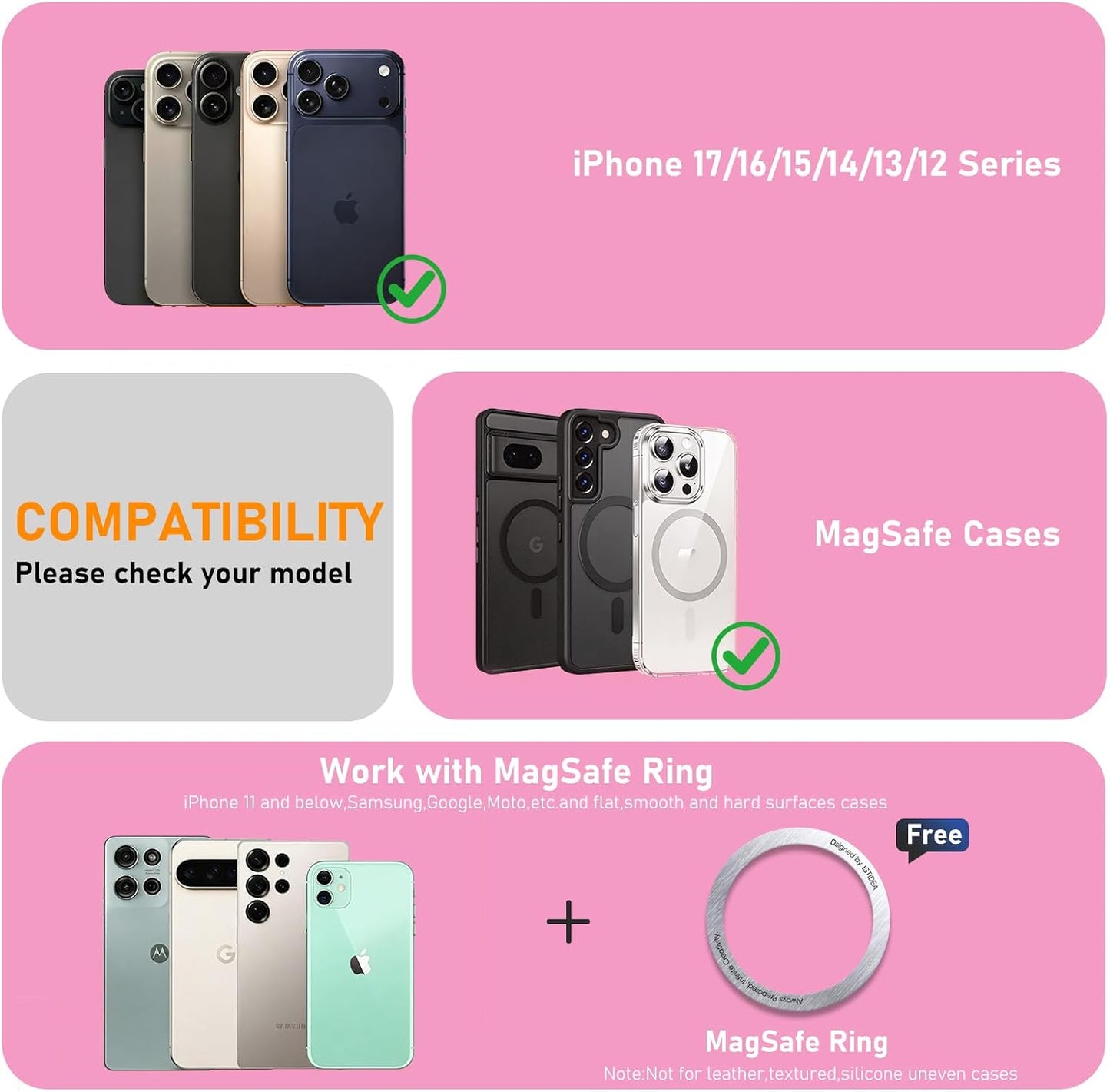 1ST IDEA 17/16/15/14/13/12 Magnetic Tripod for iPhone, Aluminium Phone Tripod Stand Compatible with Magsafe iPhone