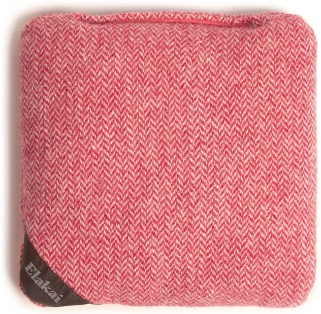 Elakai Cornhole Bags All Weather Single Sided Herringbone Regulation Size and Weight Set of 4 Size 6 in x 6 in