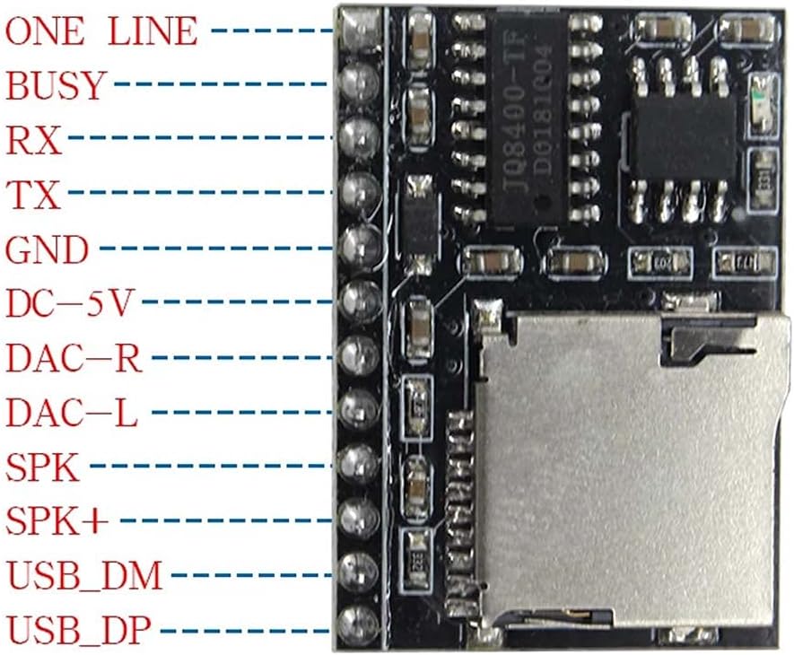 Rakstore MP3 3W MP3 MP3 DF Player Mini Amplifier Serial Port Control Voice Player Module Support TF Card