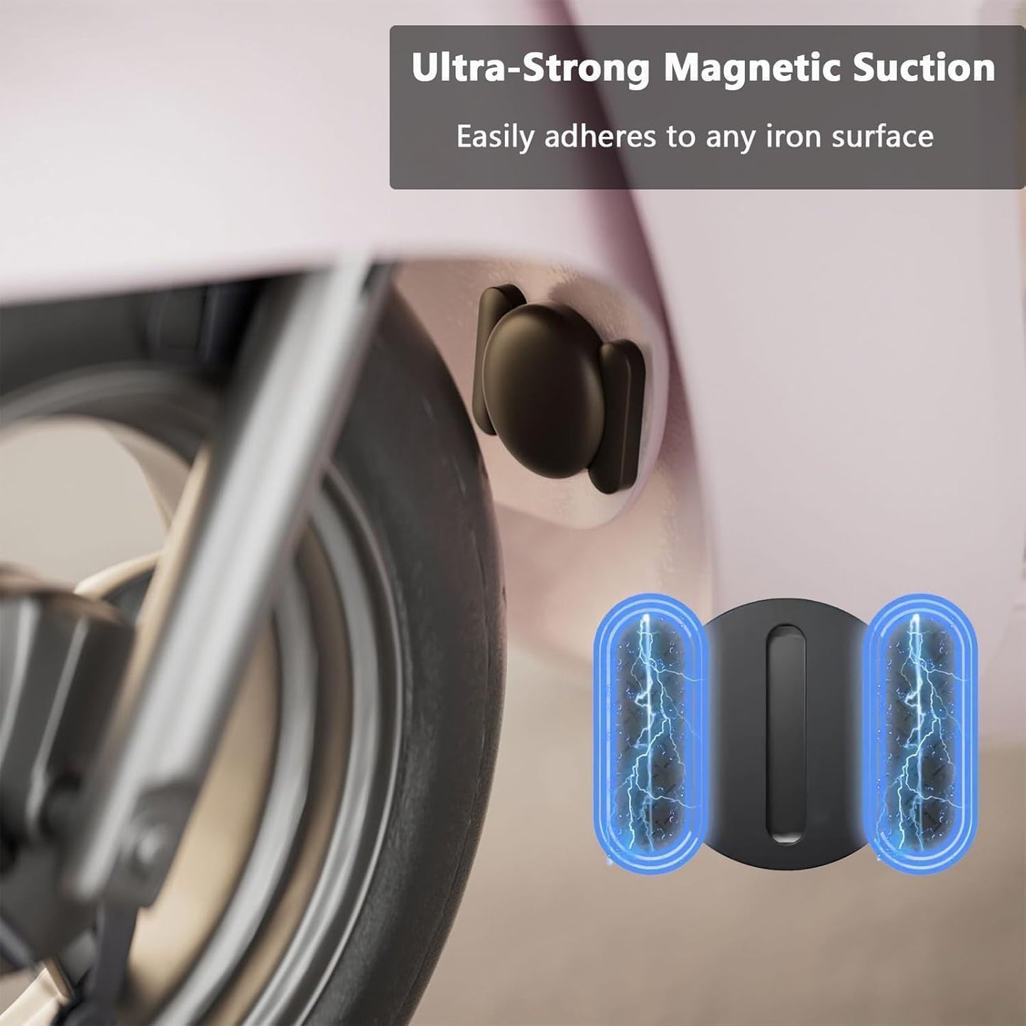 Dahetag (Black,1PCS) GPS Tracker for Vehicles,Real Time GPS Car Tracker Work with Apple Find My(iOS Only),No Monthly