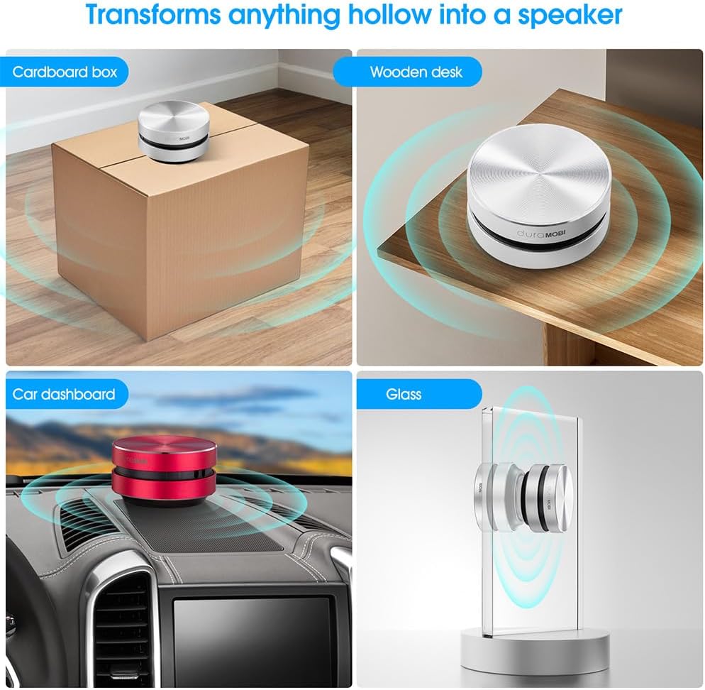 Splenssy Wireless Mini Bone Conduction Speaker, Stereo Bass Sound Creative Portable Speaker Mini Size Music Player