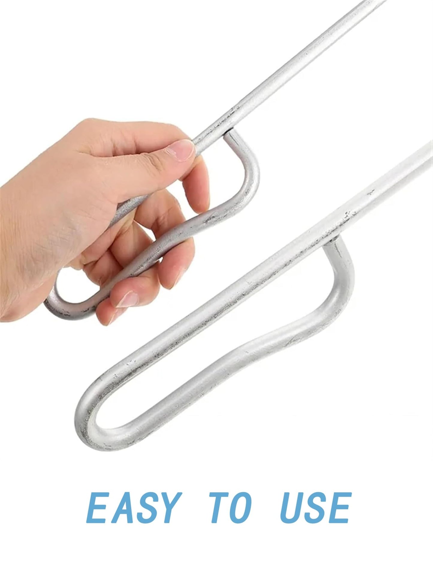 Stainless Steel Rolling Shutter Door Pull Hook - Round Head Manhole Cover Hook for 6/8/10mm Applications, Durable 30cm Length