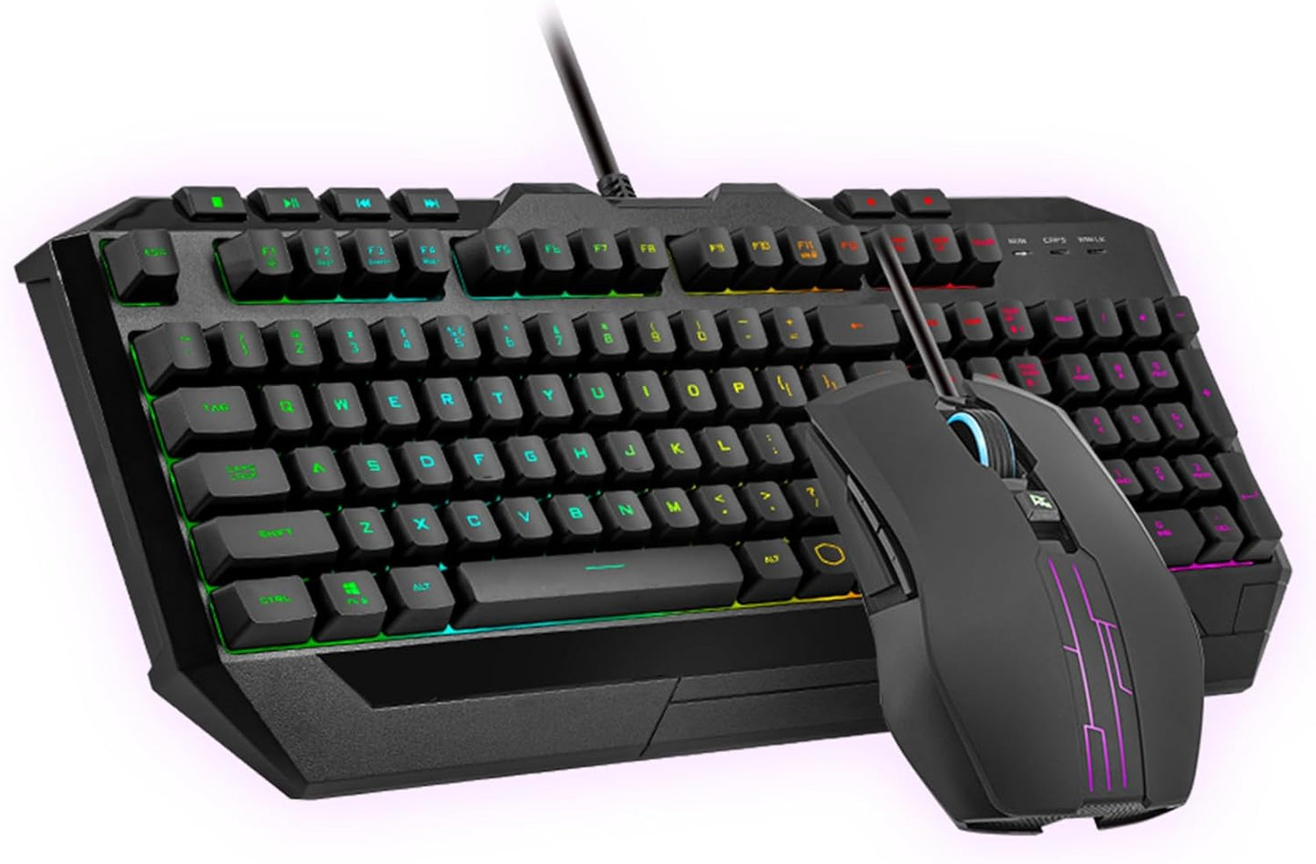 Cooler Master 3 6-Zone 26-Key 5-Zone 4800 Devastator RGB Gaming Keyboard | Mouse Combo, RGB Keyboard, Rollover