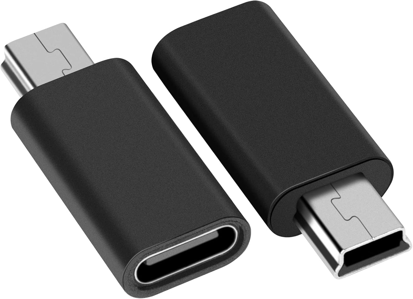 leizhan 2 Pack, 2.0 MP3 USB C to Mini USB Adapter, USB-C Female to Mini USB Male Adapter, Compatible