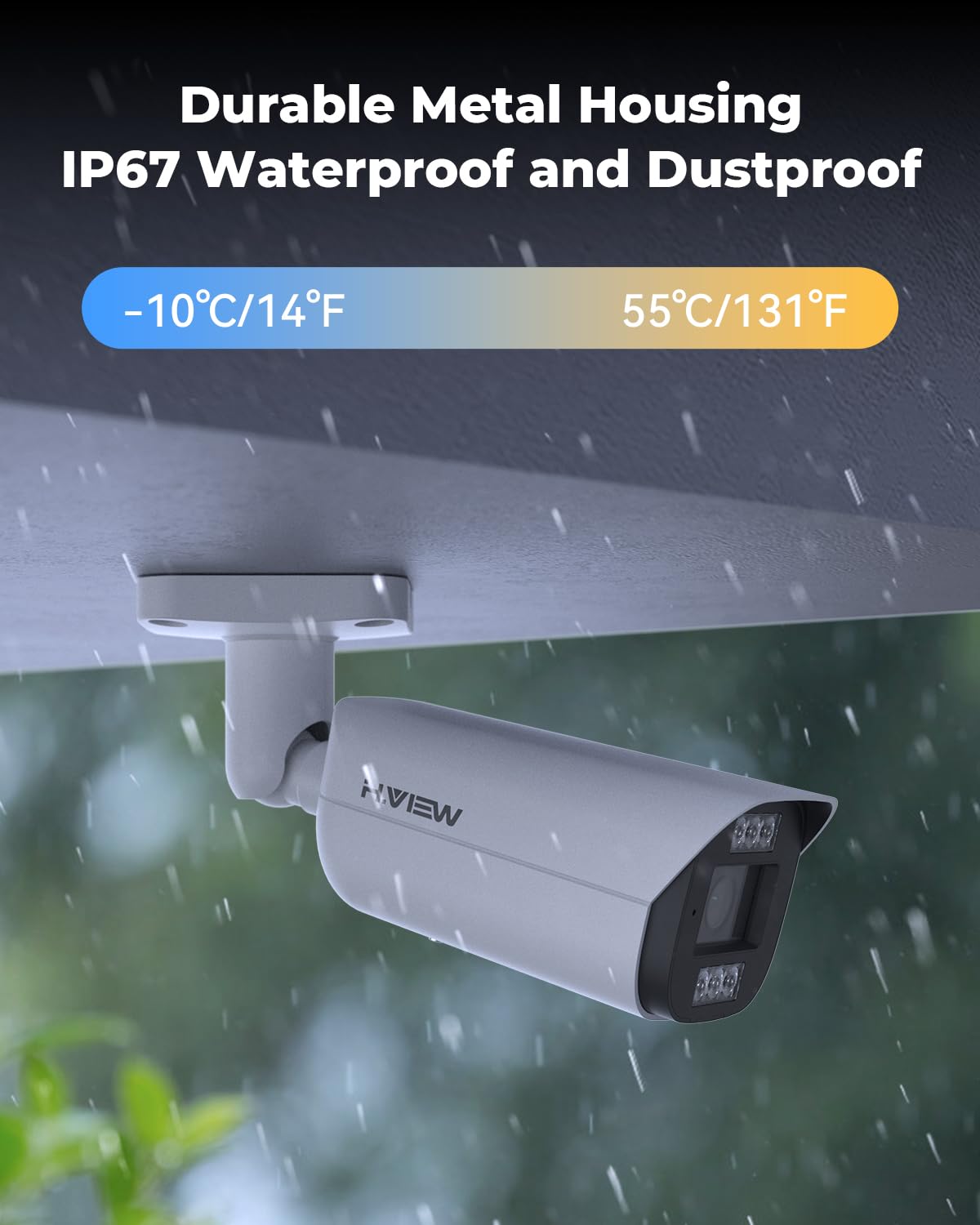 H.VIEW 16 Channel 4K PoE Security Camera System, 16CH Commercial NVR Ultra Large 8TB, 16x 8MP Outdoor IP Cameras with Audio, AI Smart Human Detection, 16x Cables, Wired CCTV for Business
