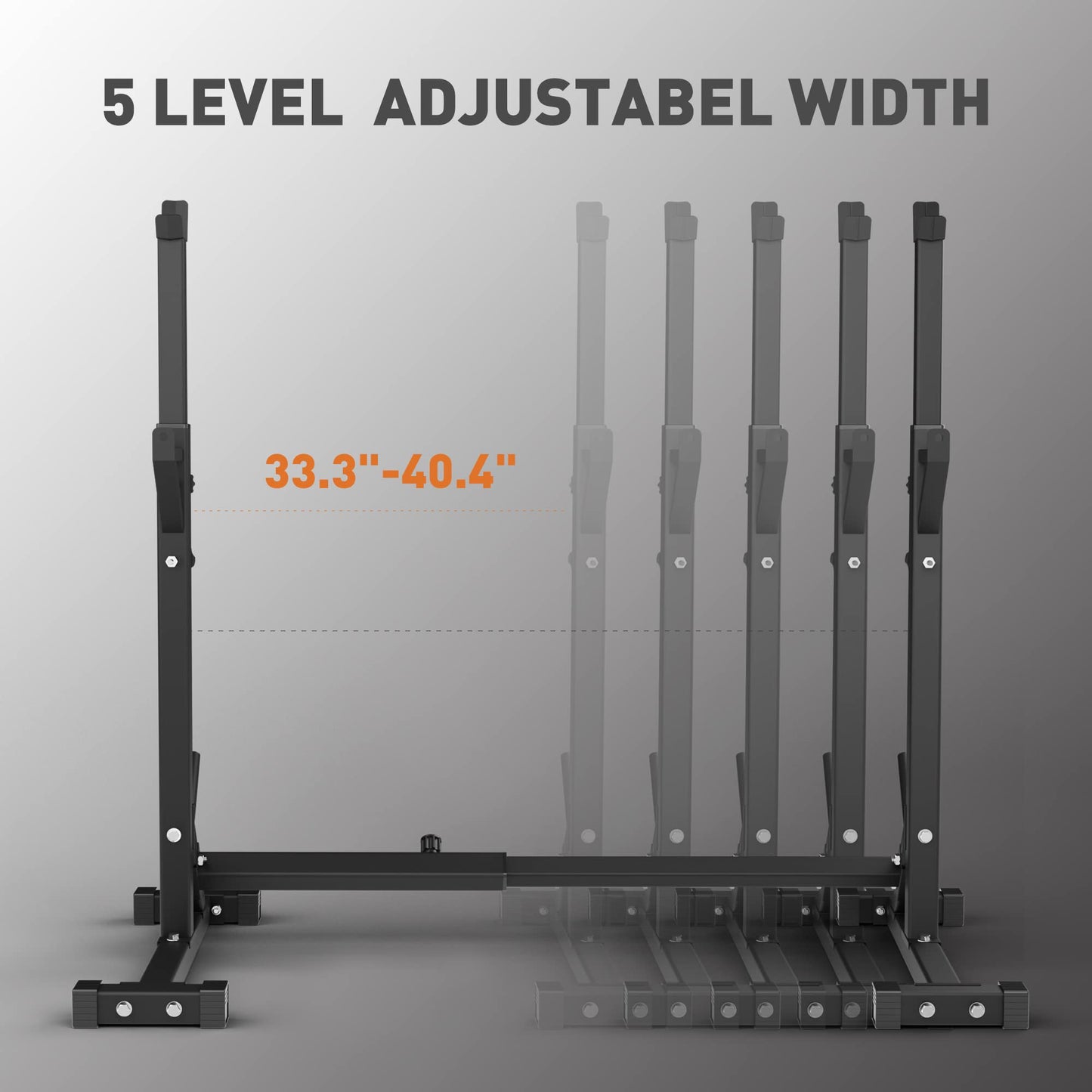 Elevens Squat Rack Stand Adjustable Bench Press Rack Barbell Rack Stand Multi-Function Weight Lifting Rack for Home Gym Strength Training Black 42 inches
