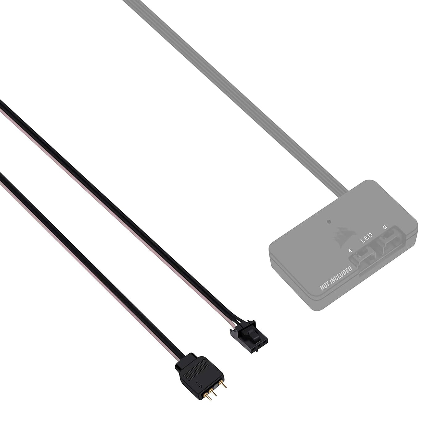 Commander 5V 3-Pin (2 20cm) EZDIY-FAB Adapter Cable for Corsair Lighting Node Pro and for Corsair iCUE PRO (hub is not