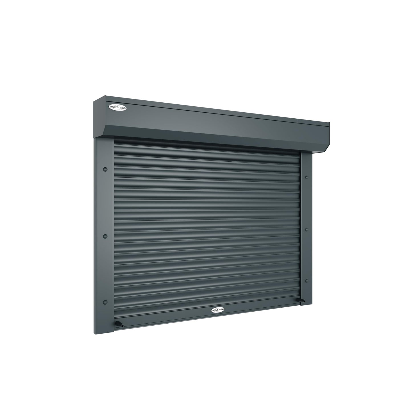 Motorized Radio Security Aluminum Rolling Roll Up Shutter, Window Blind Shades, Window Roll Up Shutter Blackout | Brown (Anthracite Grey)
