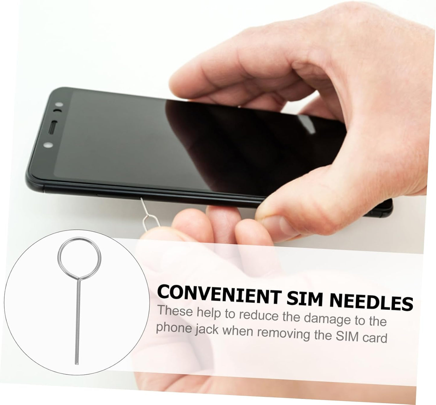 1000pcs Sim Eject Tool for Mobile Phones Remover for Sim Card Tray Design Compatible