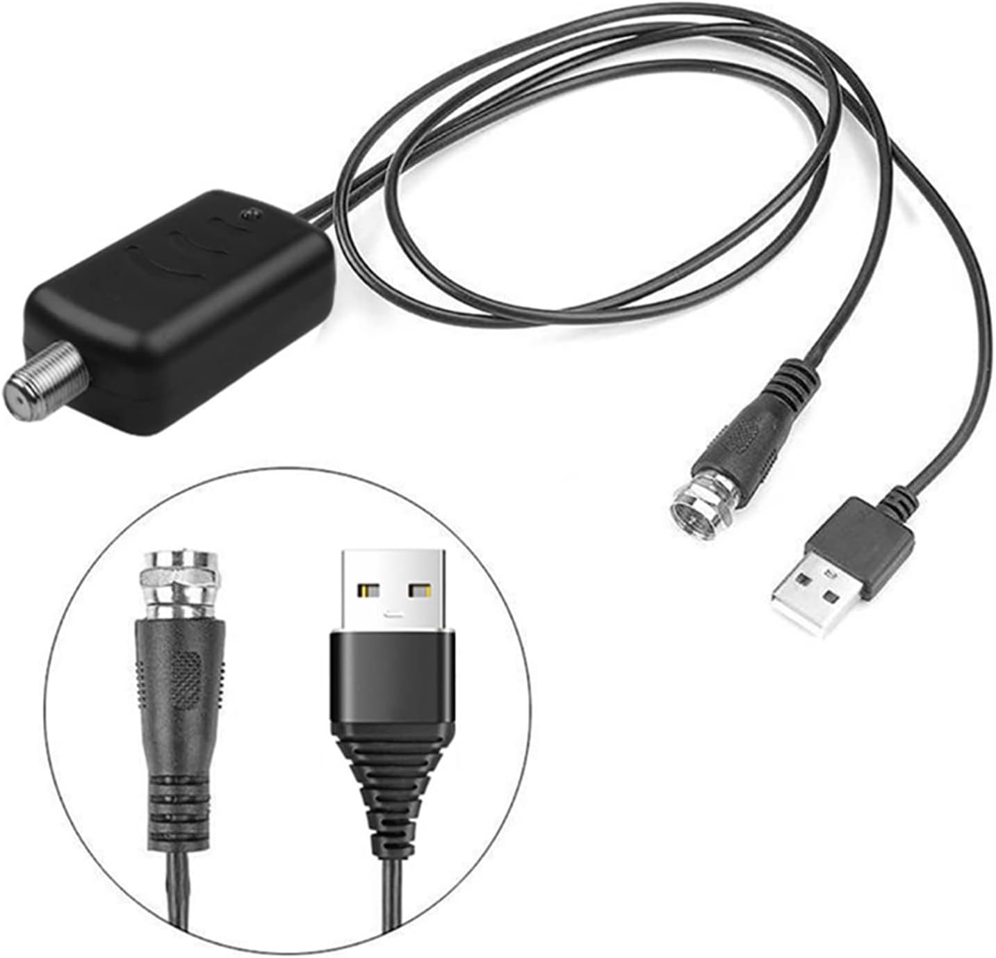 ZHENZQ High-gain Low Noise HDTV Antenna Amplifier Adapter USB Indoor Antenna Cable