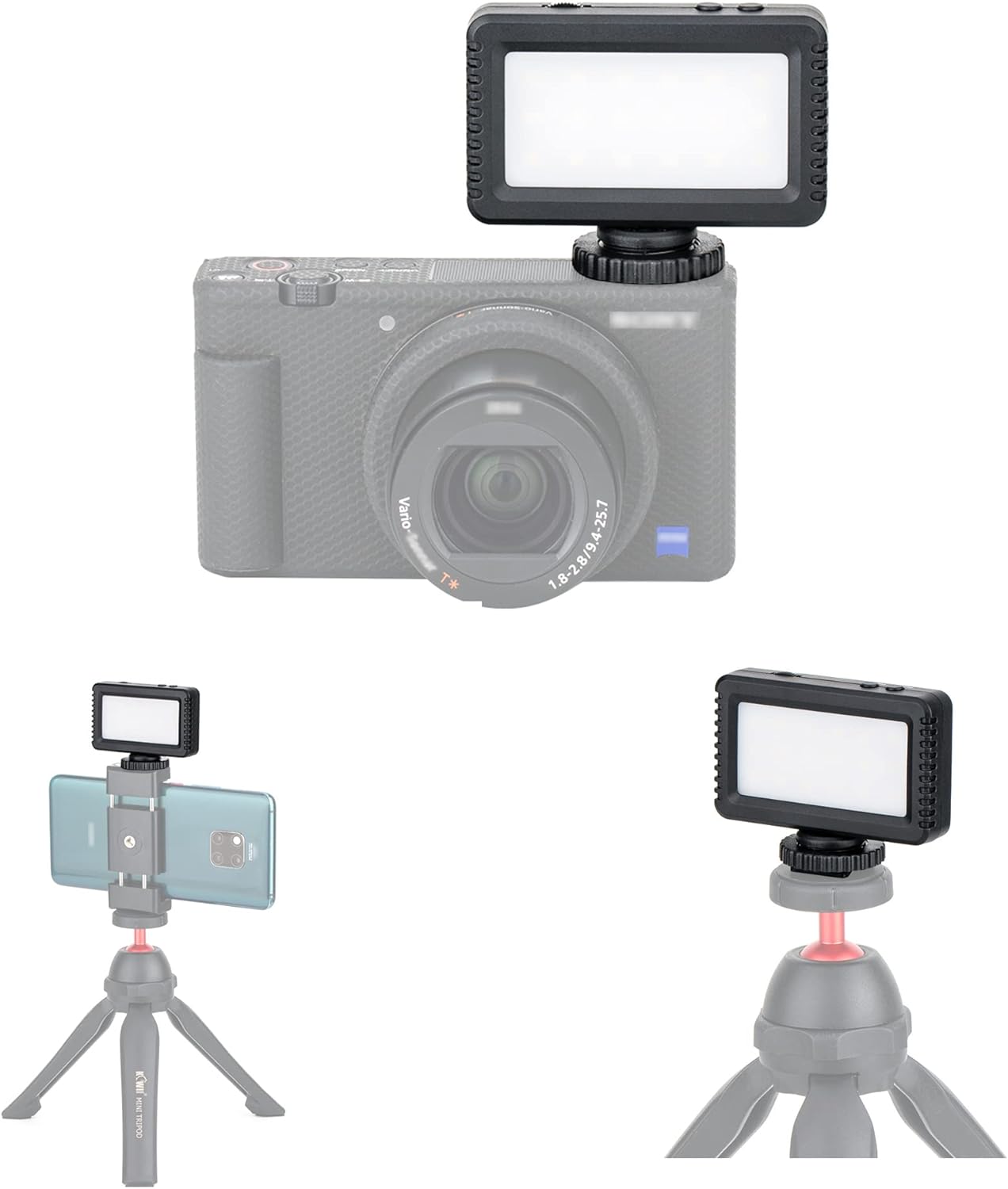 KIWIFOTOS ZV-1F ZV1F ZV-1 ZV1 ZV-E10 ZVE10 V1 R50 Mini LED Video Light for Sony II II Canon PowerShot EOS V & More