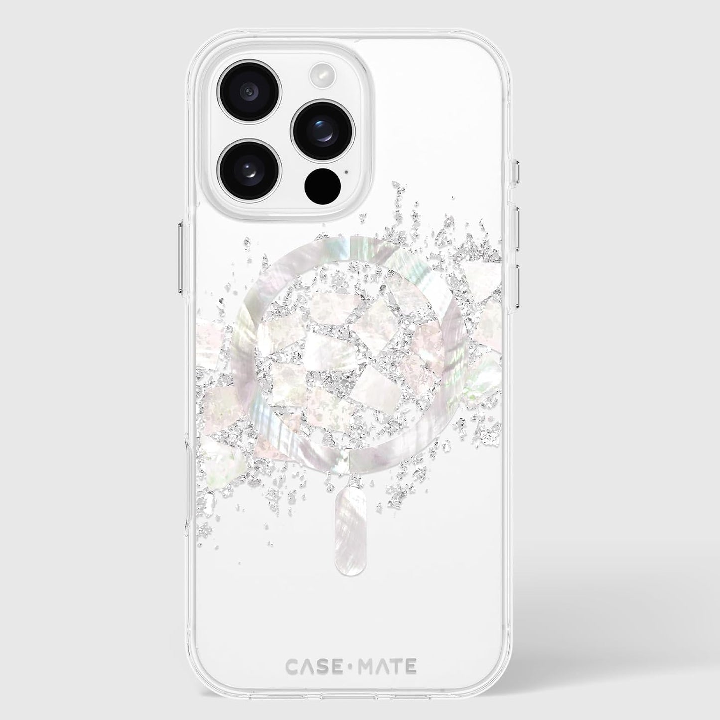 Case-Mate 16 12ft 16 iPhone Pro Max Case [Compatible with MagSafe] - Stylish Mother of Pearl Phone Case with Drop