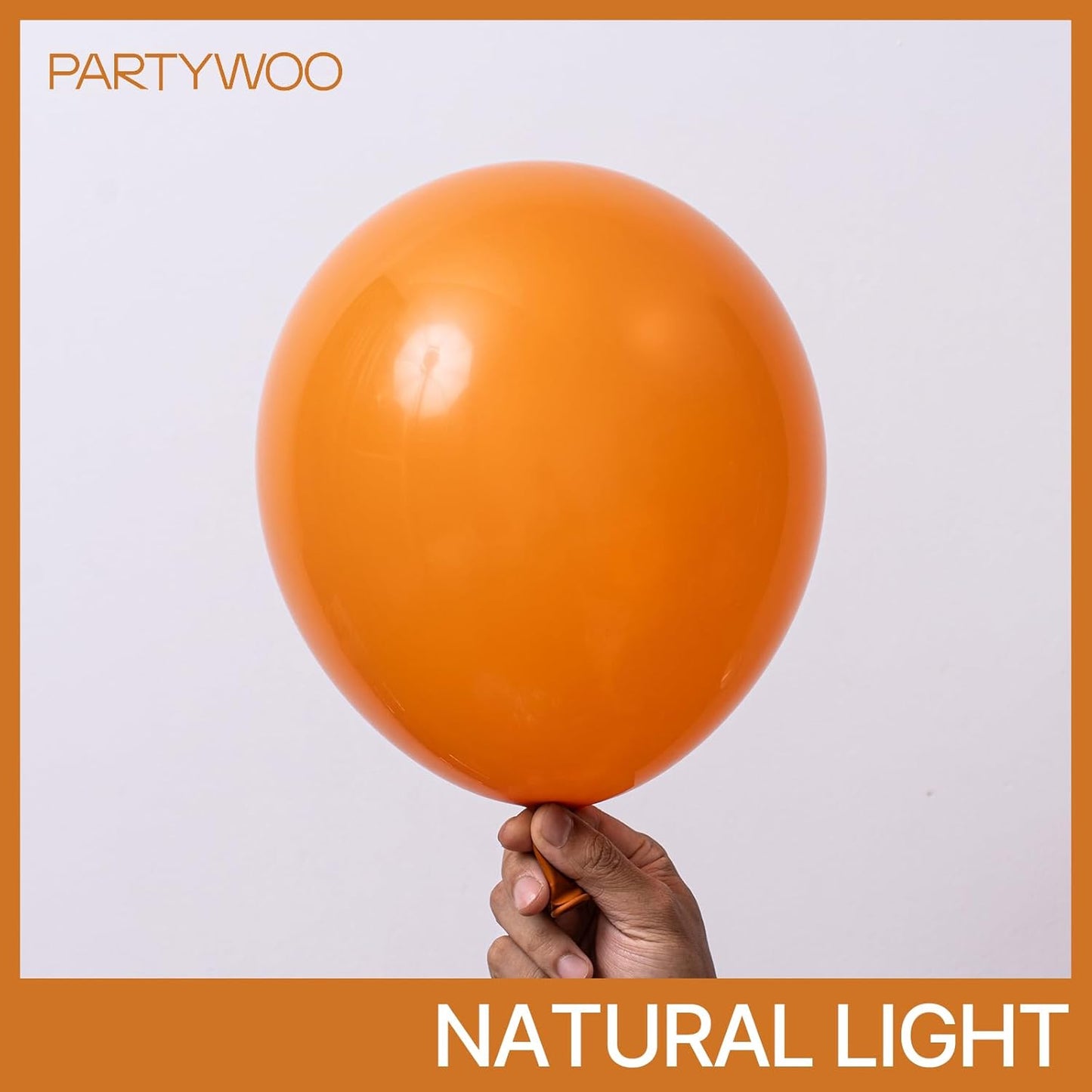 PartyWoo Burnt Orange Balloons - 100 Pcs Latex Balloon Arch Kit | Terracotta Rust for Fall Celebrations