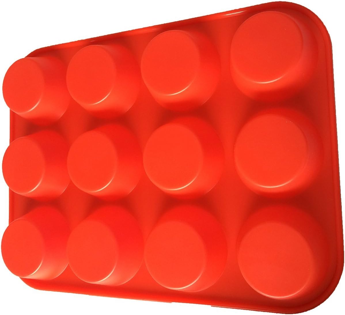 Skiennix Silicone Muffin Pan - 12-Cup Non-Stick Baking Mold | Dishwasher & Microwave Safe