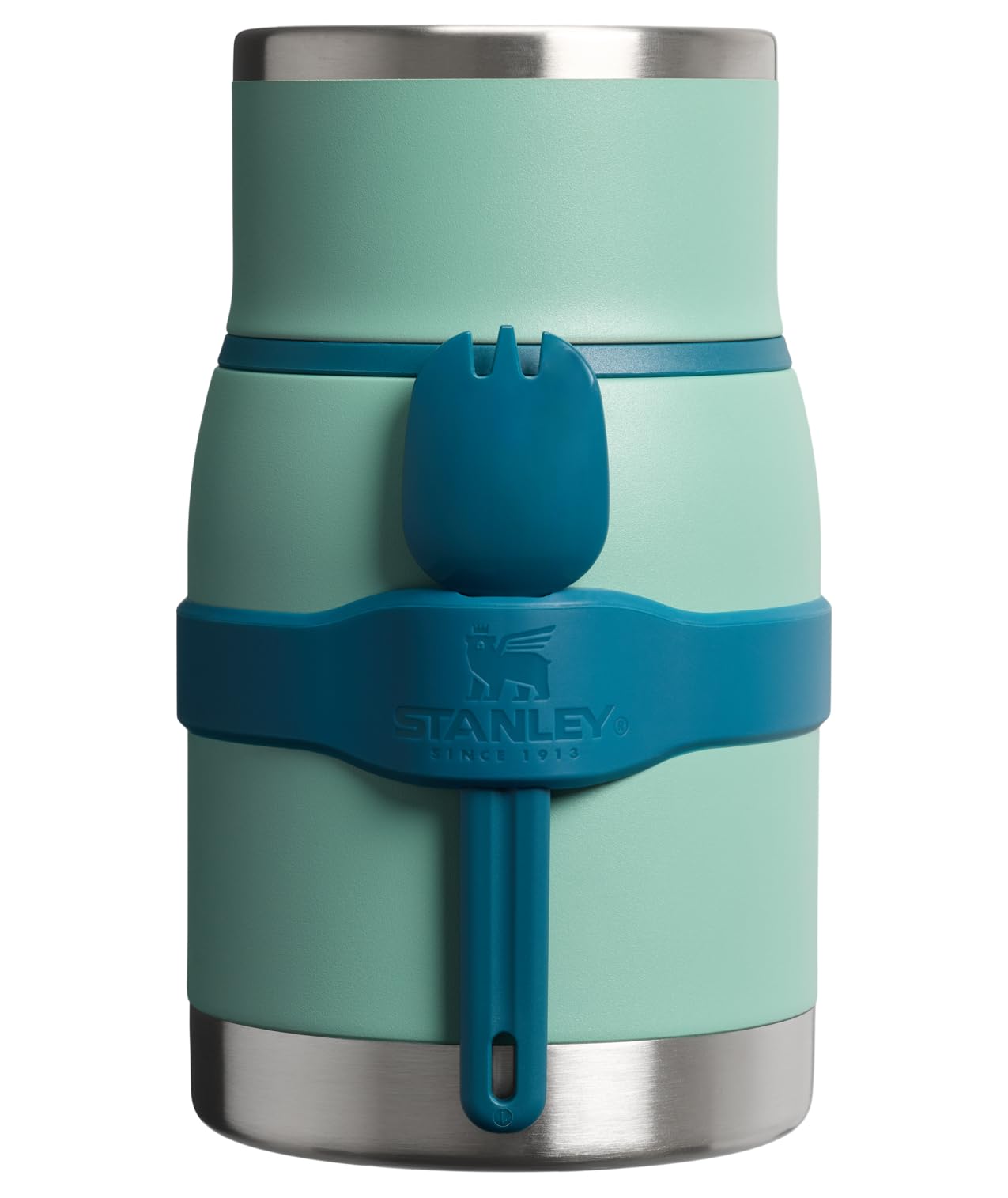 STANLEY Adventure To-Go Food Jar and Spork 24 oz | Vacuum Insulated Food Container | Wide Mouth Screw On Lid | Packable for Travel | Stainless Steel with Leakproof Lid | BPA-Free | Spring Green