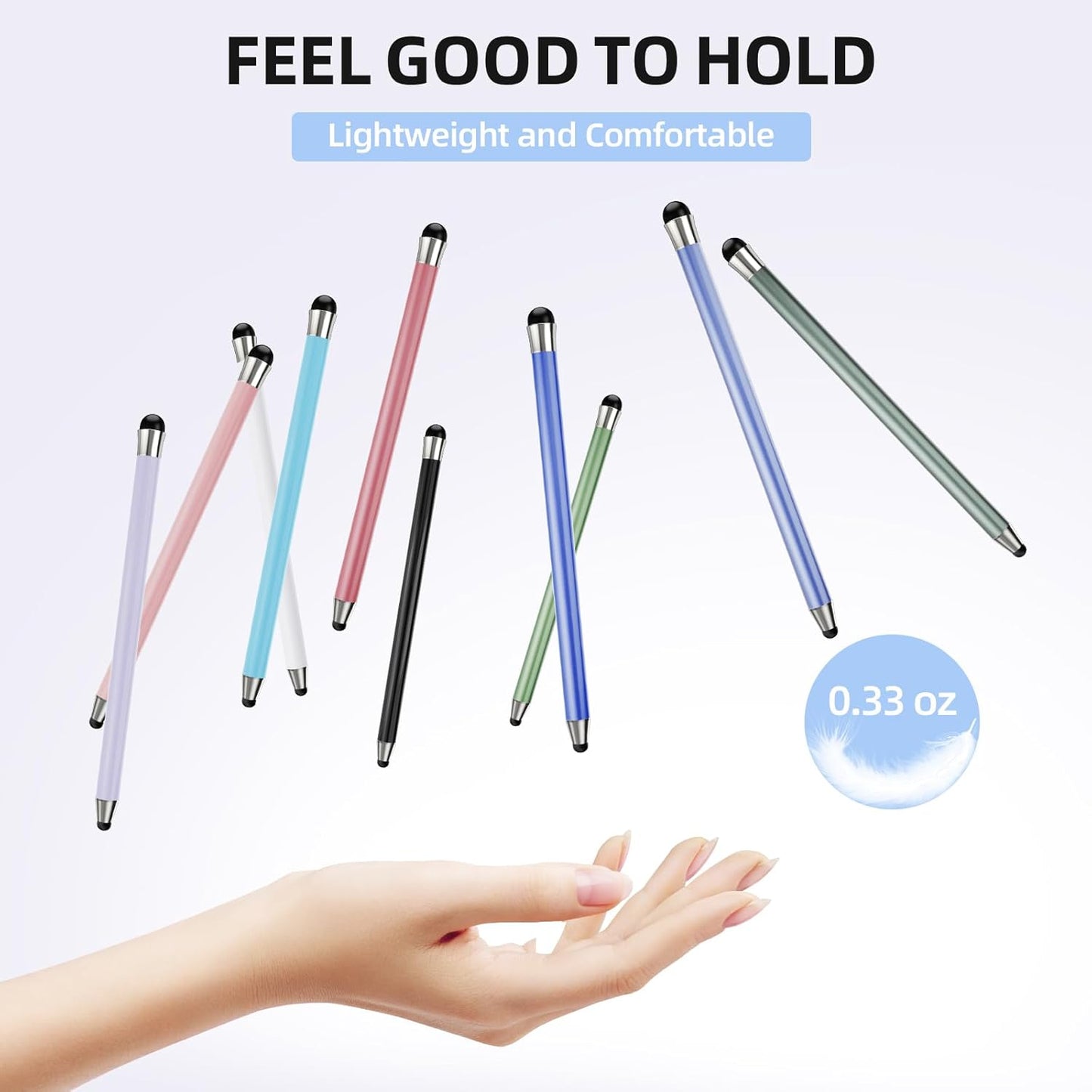 maylofi 10Pcs, 2-in-1 Stylus Pen for Touchscreen High Sensitivity & Precision Stylists pens, Stylus Pen