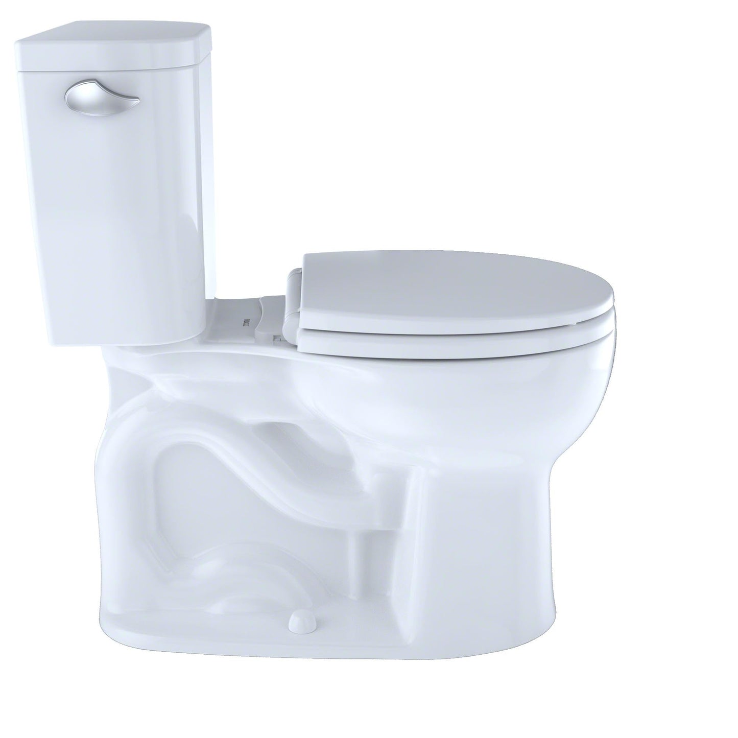 TOTO® EntradaTM Two-Piece Round 1.28 GPF Universal Height Toilet, Cotton White - CST243EF#01