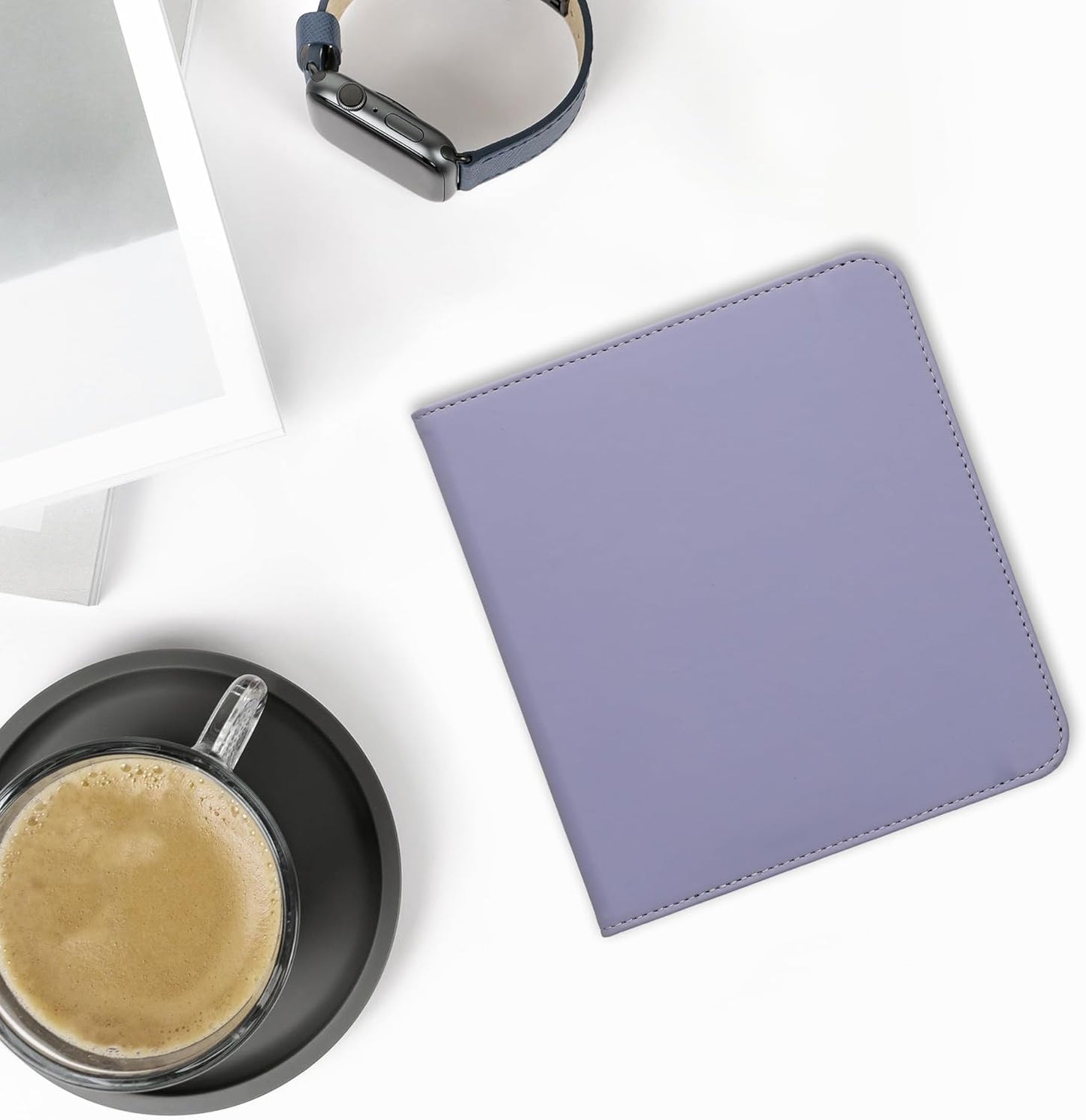 kwmobile Lavender e-Reader Cover for Kobo Libra - Synthetic Leather Case with Strap