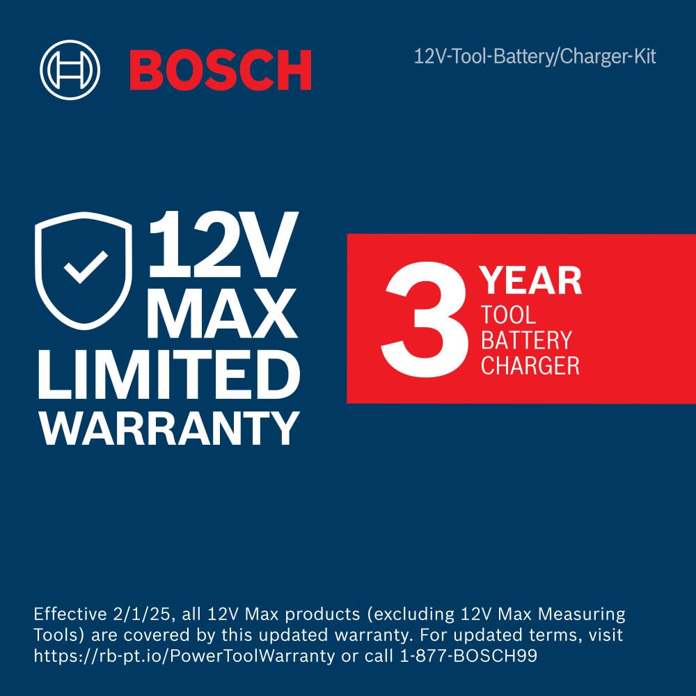 BOSCH Cordless Drill PS31-2A 12V Max 3/8 Inch Drill/Driver Kit with (2) 2 Ah Batteries and Charger, Variable Speed
