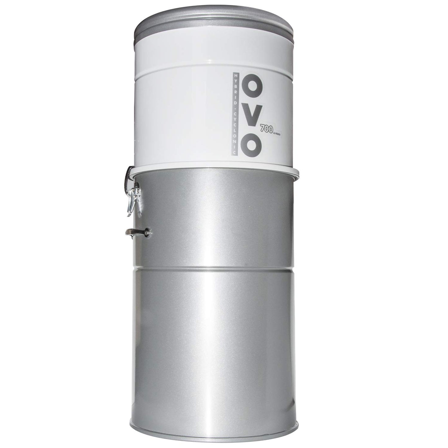 OVO 700 Airwatts Heavy Duty Powerful Central Vacuum System, Hybrid Filtration (with or Without Disposable Bags) 35L or 9.25Gal Bottom Load Dust Bin
