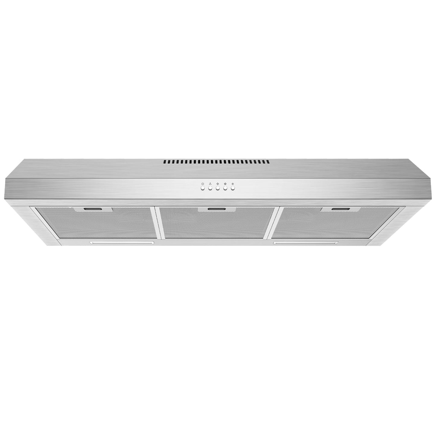 Upgraded 600 CFM Range Hood 36 Inch, Under Cabinet Range Hood for Duct/Ductless Convertible, Stainless Steel Kitchen Stove Vent with 3 Speed Kitchen Exhaust Fan and Two Bright Energy-Saving LED Light
