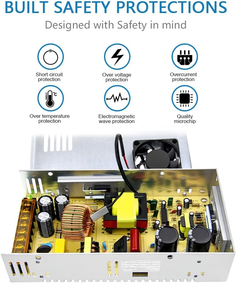 24V 15A 360W 24 15 110V 220V 3D SHNITPWR DC Power Supply AC/DC Adapter, Volt Amp Switching Power Converter Transformer