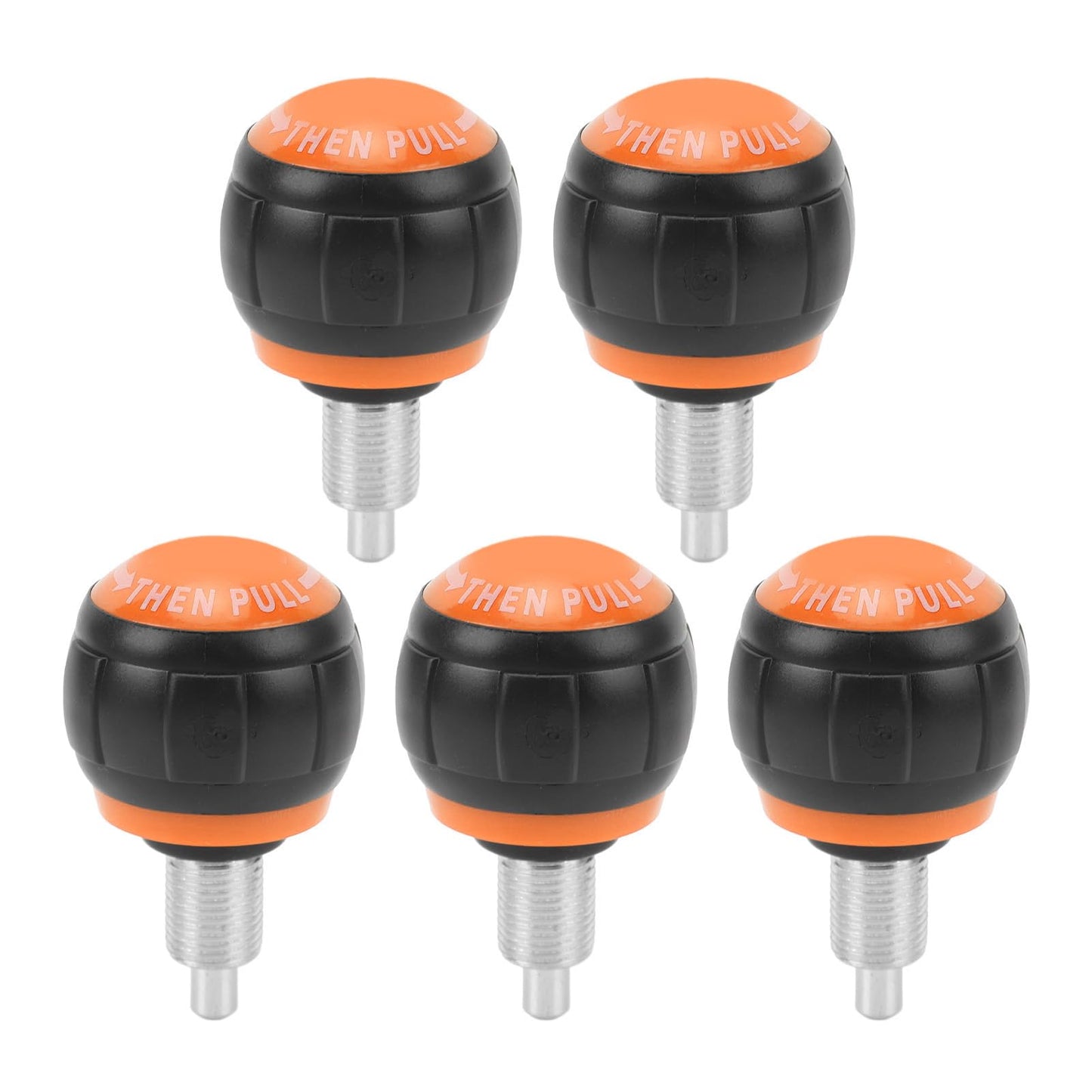 ZAWELIYO Universal Exercise Adjustment Knob Set Smooth Fast Release Versatile Solution for Home Gym Fitness Equipment (Black and Orange)