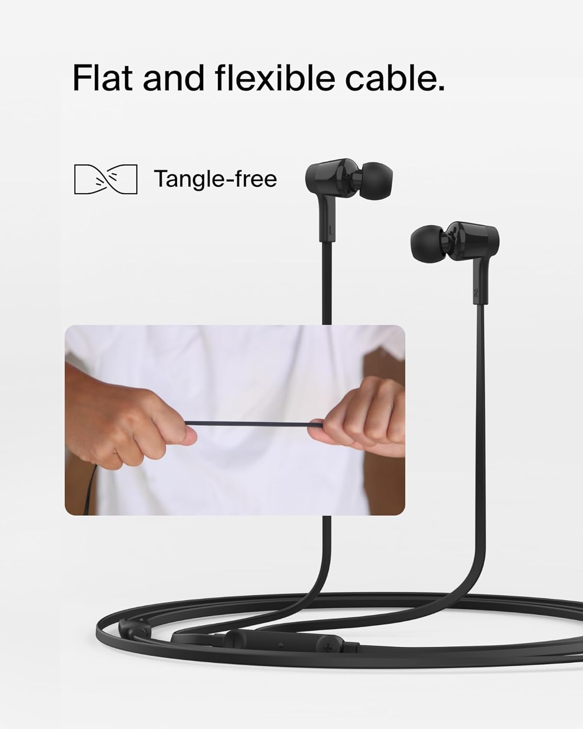 17, 16, S26, 10, Belkin SoundForm Wired Earbuds with USB-C Connector, in-Ear Earphones w/Microphone - USB-C Headphones