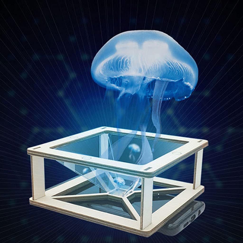 MEELYHOME 3D 3D Hologram Projector Pyramid Mobile Smartphone Hologram Display Stands Projector Any Smartphone Display