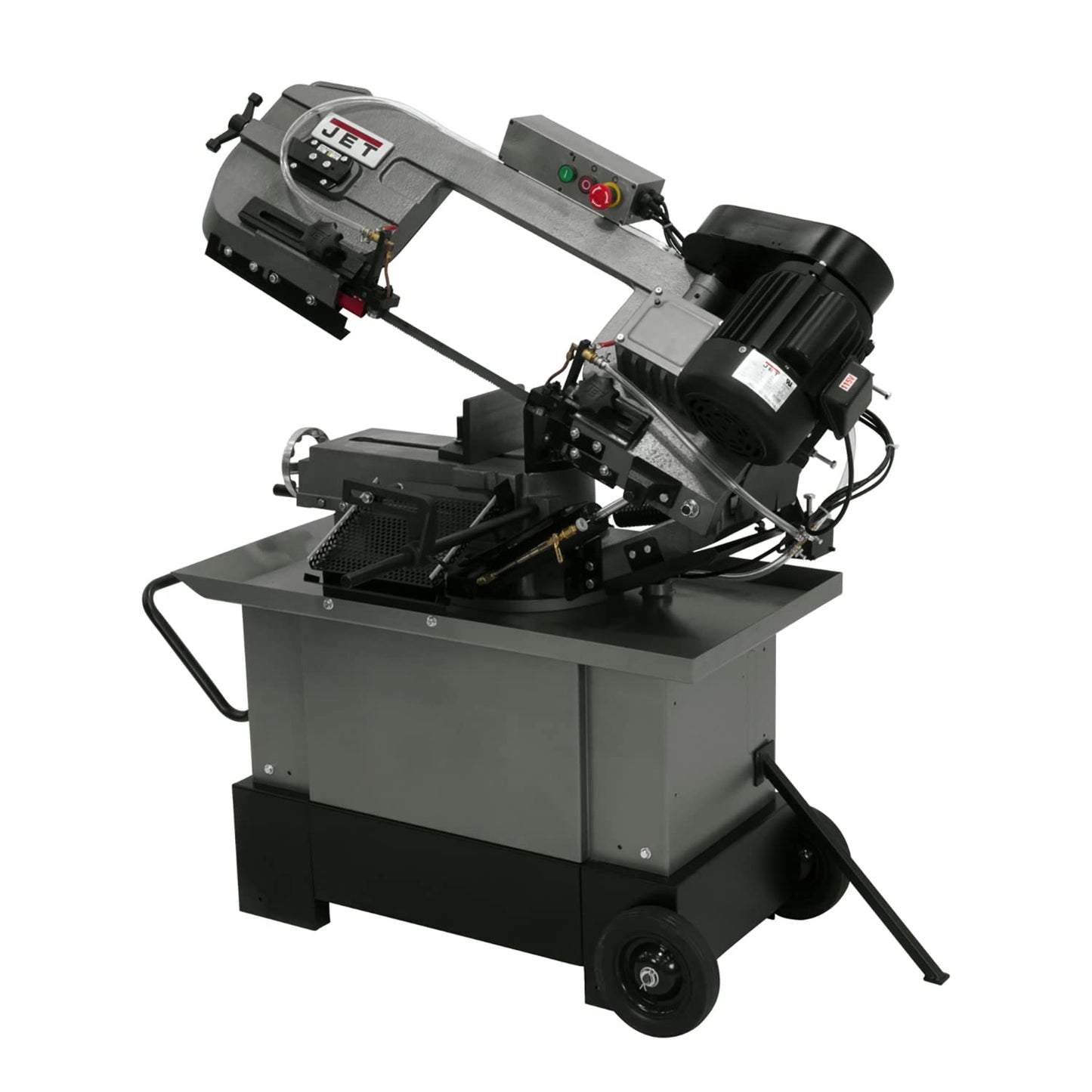 JET 7" x 10-1/2" Metal Cutting Mitering Horizontal/Vertical Band Saw, 1 HP, 115/230V 1Ph (HVBS-710S)