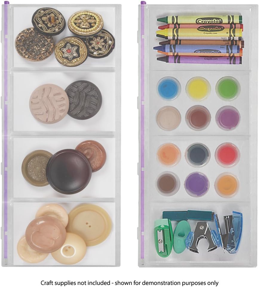 Craft Mates Bead Organizer - Versatile Plastic Storage Container with 4 Locking Compartments (2XL)